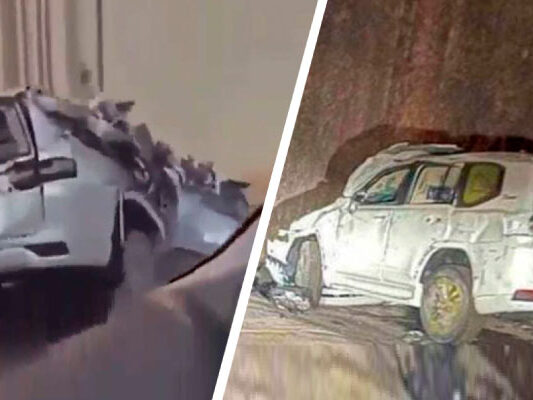 Toyota Land Cruiser 300 - Accidente en Omán